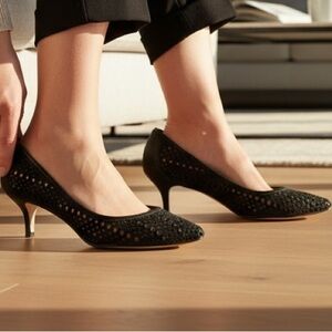 SCHUTZ Black Perforated Heels
